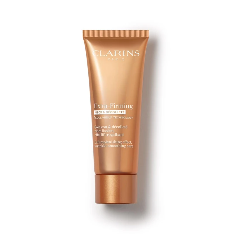 Clarins Extra-Firming Neck & Décolleté 75ml | Anti-Ageing Neck Cream with Collagen Boosting Ingredients | Lift-Replenishing Effect | Wrinkle Soothing Care