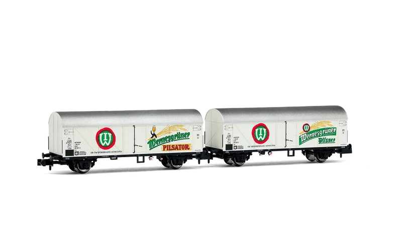 ARNOLD HN6749 DR, 2-unit pack of 2-axle beer wagons "Wernesgrüner", ep. IV Railway Wagons