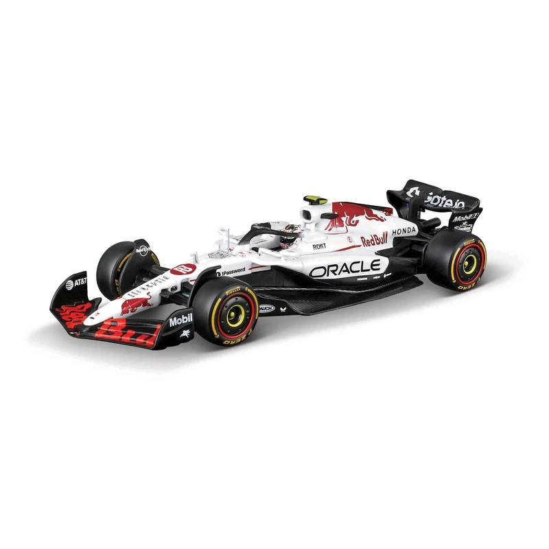 Bburago Oracle Red Bull Racing RB21 Die-Cast Model Car, 1:18 Scale, F1 Yuki Tsunoda #22, Japan GP 2025, with Helmet - Image 1