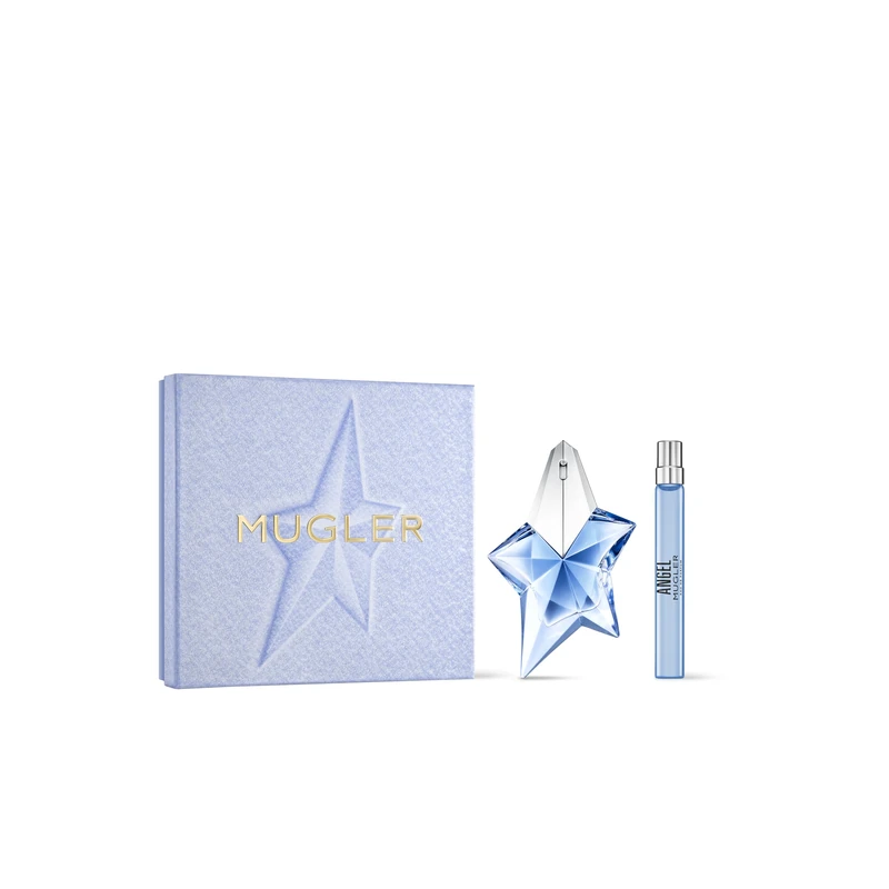 Mugler Angel Eau de Parfum Gift Set, Ambery Gourmand Fragrance, Holiday Limited Edition with 25ml Refillable Star, Travel Spray, Seductive Scent with Bergamot, Praline and Patchouli