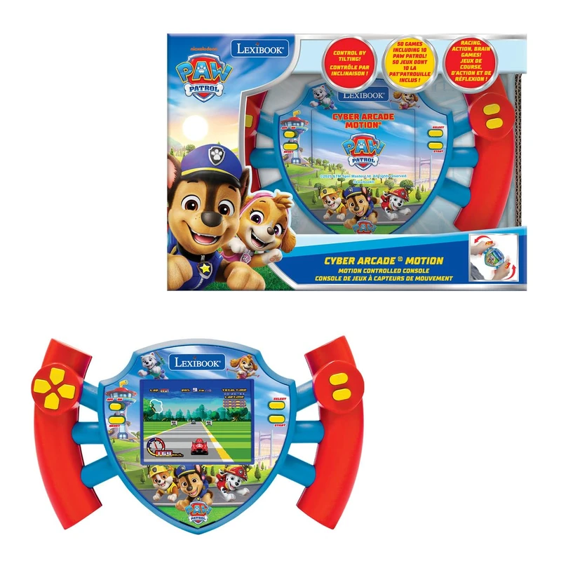 Lexibook, Paw Patrol, Compact and Portable Cyber Arcade Console, 50 Games, Color LCD Screen, Battery Powered, JL3180PALXB - Image 1
