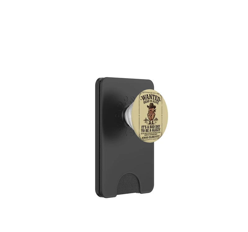 It's A Bad Day To Be A Glizzy Wanted Poster Hotdog Bandit PopSockets PopWallet for MagSafe