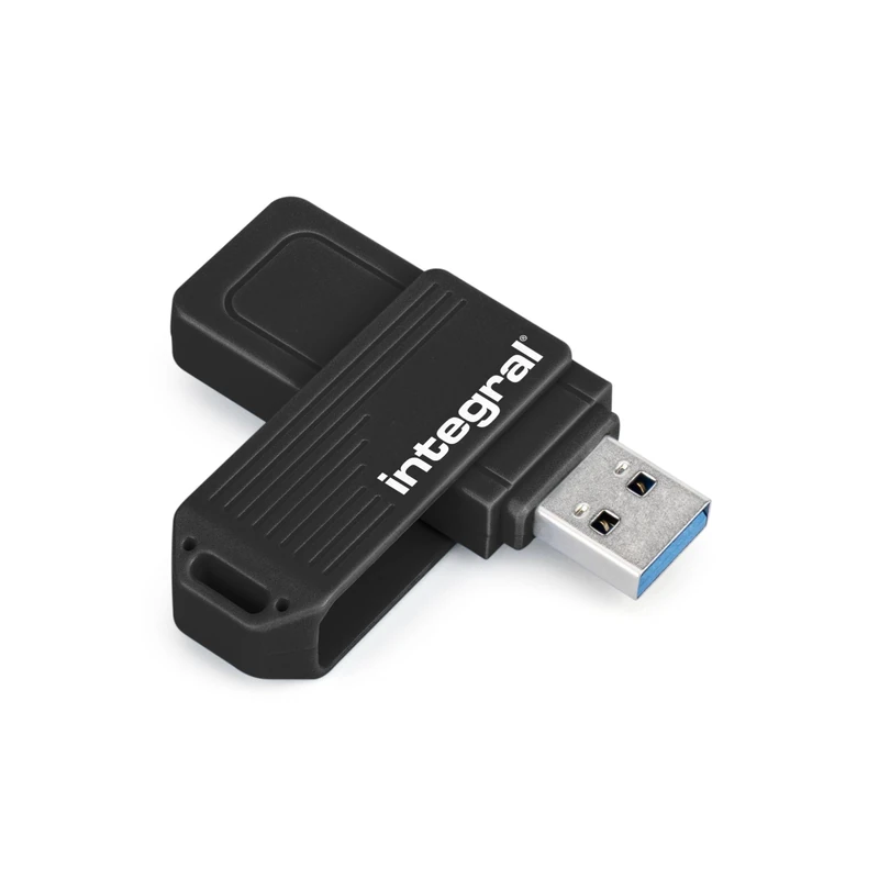 Integral Swivel Black 1TB USB 3.2 Gen 1 Flash Drive, High-Speed Type-A/USB 3.1/3.0, Read 150MB/s, Write 30MB/s, Plug and Play, Portable Storage for PC, Mac, Laptop