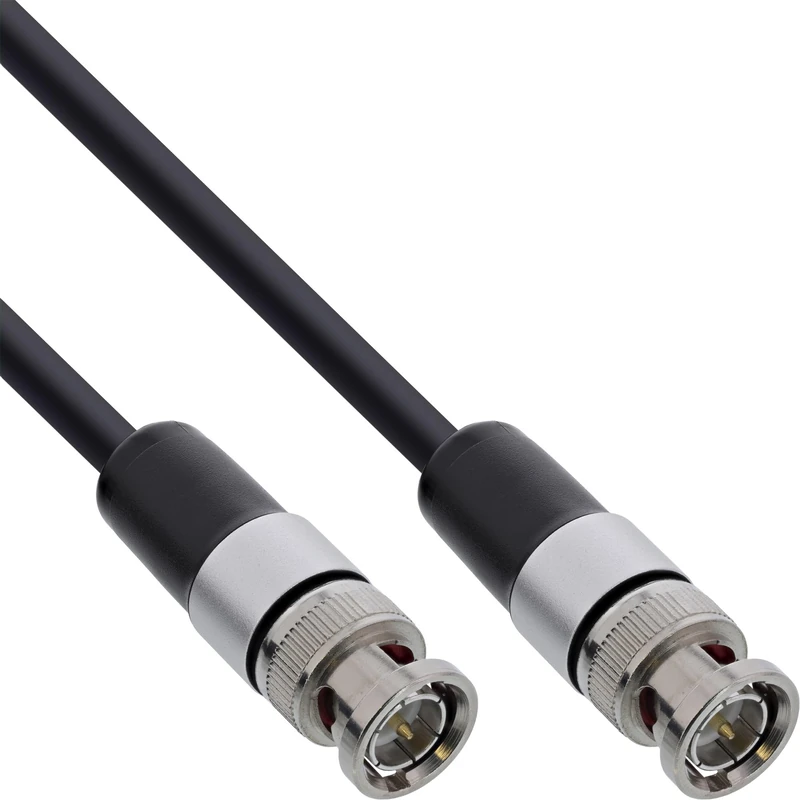 InLine BNC Cable 12G-SDI 4K 60Hz 75 Ohm Coaxial Cable, Professional SDI Video Cable with BNC Connector for Broadcast Studio AV Installations, 10 m, 10810S