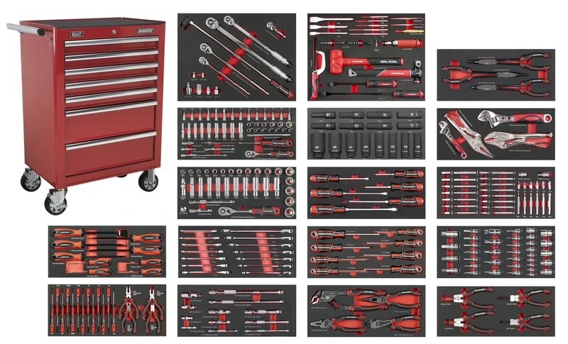 Sealey Superline PRO® Roll Cab 7 Drawer with 305pc Tool Kit - SPTCOMBO4R