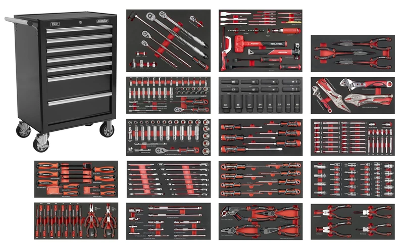 Sealey Superline PRO® Roll Cab 7 Drawer with 305pc Tool Kit - SPTCOMBO4B