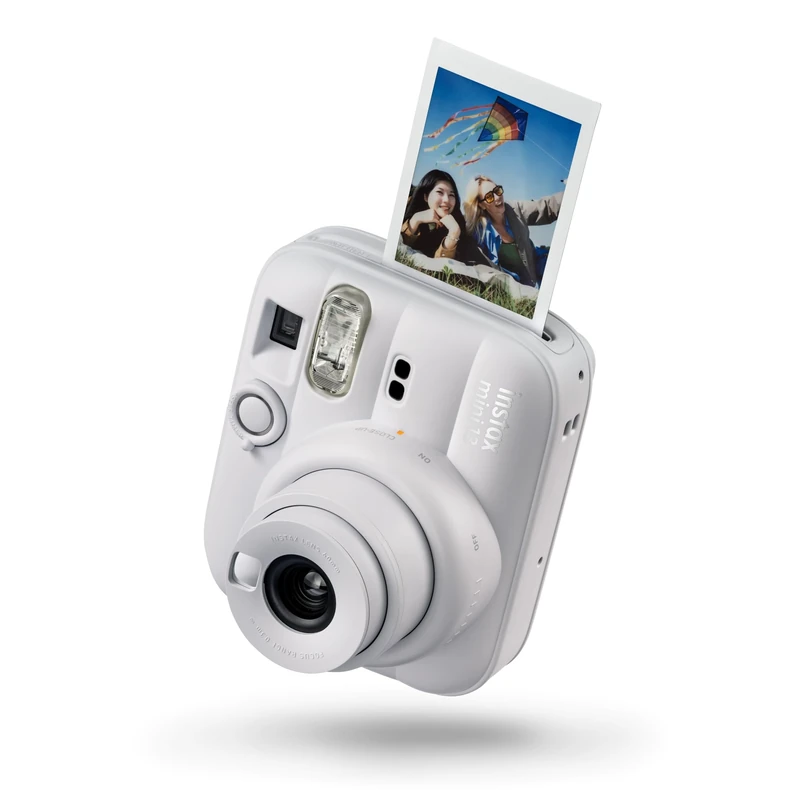 instax mini 13 instant camera with built-in Automatic flash, built-in selfie mirror, close up macro,modeself timer, Clay White