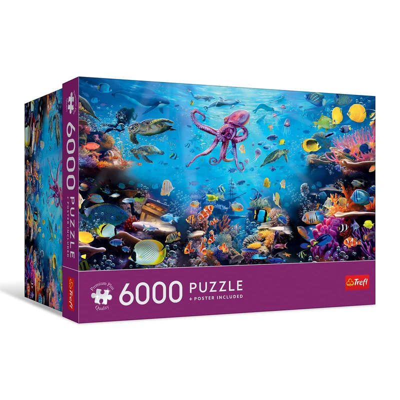 Trefl Premium Plus Quality Life on the Reef Jigsaw Puzzle - 6000 Pieces - Timeless Motifs for Adults and Children 14+