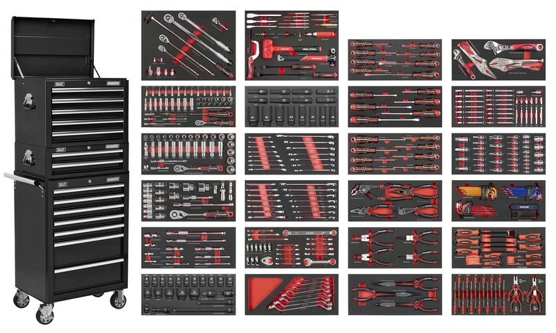 Sealey Superline PRO® 14 Drawer Tool Chest Combination with 447pc Tool Kit - SPTCOMBO3B
