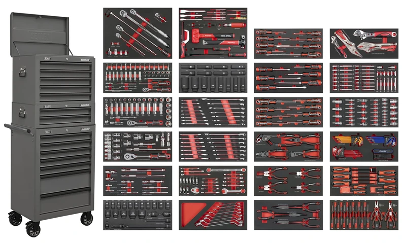 Sealey Superline PRO® 14 Drawer Tool Chest Combination with 447pc Tool Kit - SPTCOMBO3G