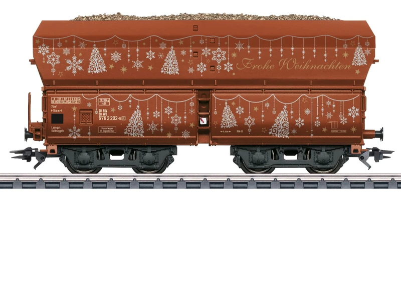 Märklin H0 48426 Christmas Car 2026 - Self-Unloading Trolley Fad 155 with Gold Nuggets Load, Limited Collector's Trolley, Scale H0 1:87