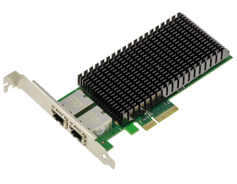 KALEA-INFORMATIQUE PCIe Gen 4.0 x4 Dual LAN Ethernet RJ45 10G 5G 2.5G 1G 2 Port Network Controller Card with Intel E610-XT2 Chipset