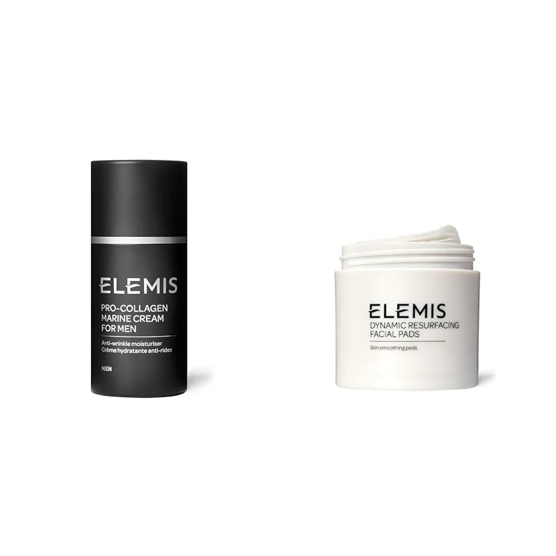 ELEMIS Pro-Collagen Male Marine Cream & Dynamic Resurfacing Facial Pads - Image 1