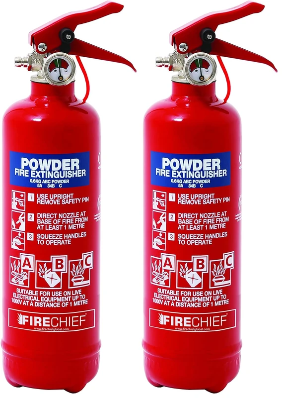 Multi Purpose Powder Fire Extinguisher – Ready to Use in Seconds – 600g ABC Fire Extinguisher for Home & Kitchen Use – 5 Year Guarantee – Firechief Lightweight Travel Extinguisher for Vehicles