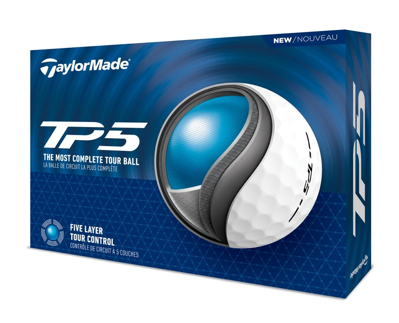 TaylorMade TM24 TP5 Golf Balls 12 Ball Pack White (Pack of 3)