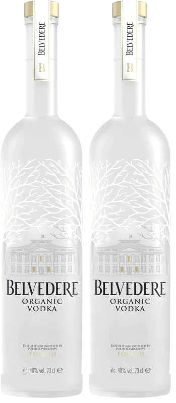 Belvedere Organic, Ultra-Premium Vodka, 70cl (Pack of 2)