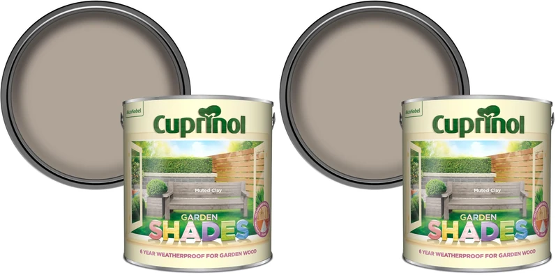 Cuprinol 5122397 Garden Shades Exterior Woodcare, Muted Clay, 2.5L (Pack of 2)