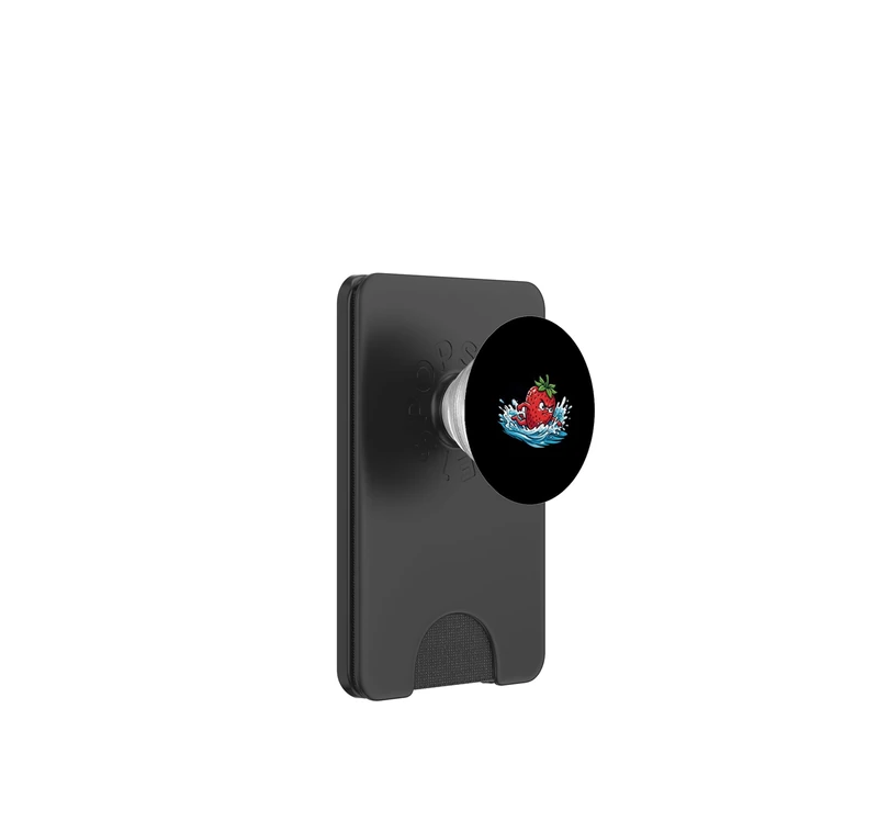 Splashing Strawberry Summer Vibes Pool Vacation Cute PopSockets PopWallet for MagSafe