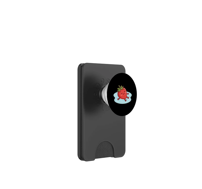 Splashing Strawberry Summer Vibes Pool Vacation Cute PopSockets PopWallet for MagSafe