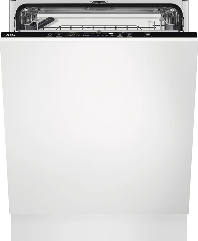 AEG FSK74607Z Integrated Dishwasher 60cm, 13 Place Settings, Glass Care, Quiet 44dB, Automatic Door Opening Drying, Adjustable Basket, Delay Start, Touch Controls, Built-In Dishwasher, C Energy Rating