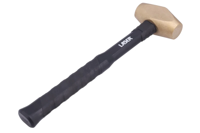 Laser 9389 Automotive Brass Hammer with Fibreglass Handle 2.5lb