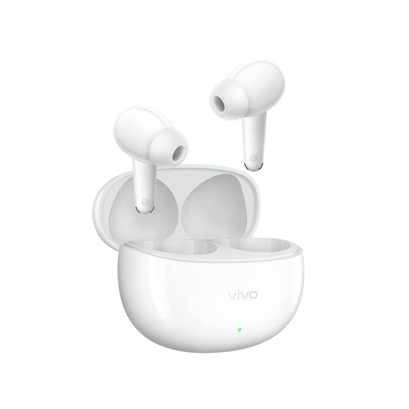 vivo Buds Pro Wireless Earphones, 55dB AI Adaptive Noise Cancellation, 55 Hours Battery Life, Spatial Audio, BT 6.1 Dual Connection, IP54 Waterproof, 4.2g, White