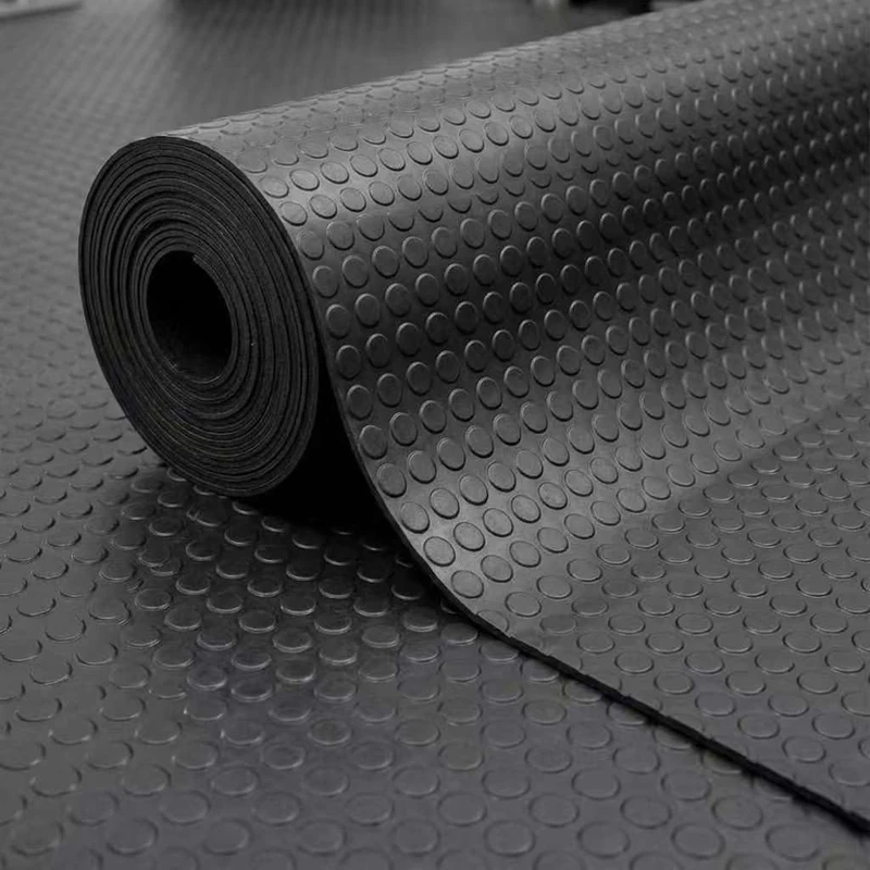 Nicoman Heavy-Duty Rubber Flooring Roll, Coin Pattern Non-Slip Rubber Matting, 3mm Thick, 1.7m Wide, Custom Lengths up to 15m, for Garages, Workshops, Vans & Lorries (Coin, 3.5m x 1.7m)