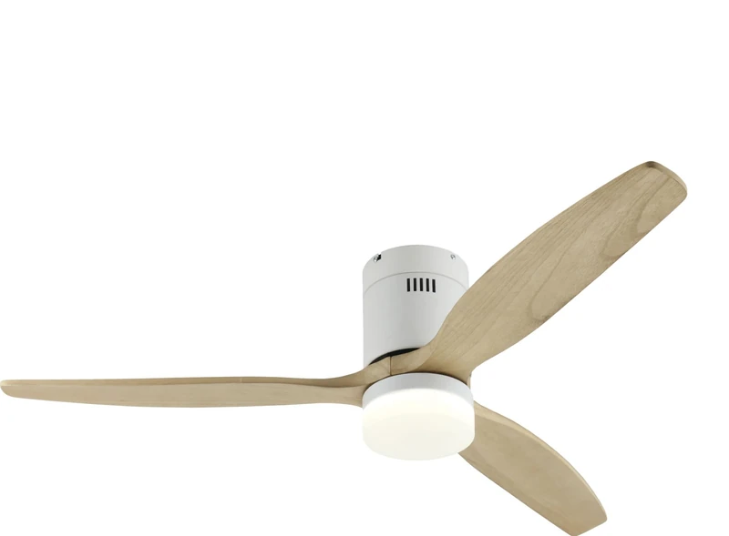 Corberó – Ceiling Fan with LED Light 132 cm | CVTGHC4 | Silent | 6 Speeds | Nordic Design | Timer | Remote Control | Summer Mode - Winter | Light Wood Blades