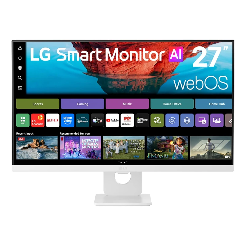LG Smart Monitor U7 27U731SB-W 27 inch 4K UHD IPS for Work, Streaming & AI Productivity | webOS, HDMI, USB Hub with USB‑C 65W, AirPlay 2, Screen Share, Bluetooth, AI Picture Pro, AI Sound Pro, White - Image 1