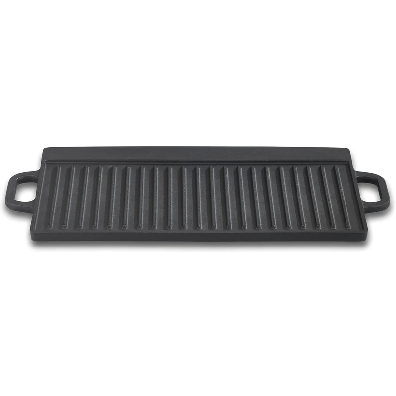 GSW Grill Plate Black Iron BBQ Square 42 cm - Versatile, Robust Cast Iron Pan for Outdoor Grilling, as Well as Use in the Kitchen - Cast Iron