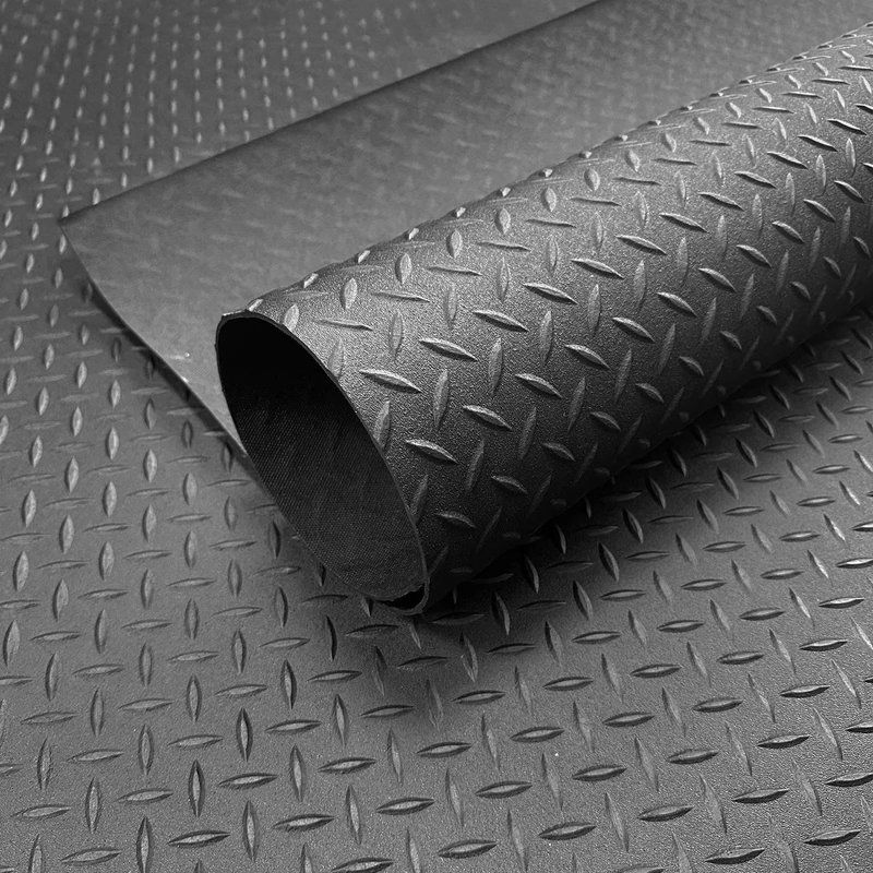 Nicoman Heavy-Duty Rubber Flooring Roll, Diamond Pattern Non-Slip Rubber Matting, 3mm Thick, 1.7m Wide, Custom Lengths up to 15m, for Garages, Workshops, Vans & Lorries (Diamond, 3.5m x 1.7m)