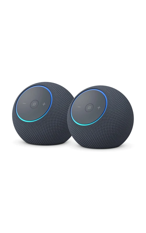 Amazon Echo Dot Max (newest gen), Bluetooth speaker with room-filling sound and built-in smart home hub, Graphite, with Alexa+ Early Access (Pack of 2)