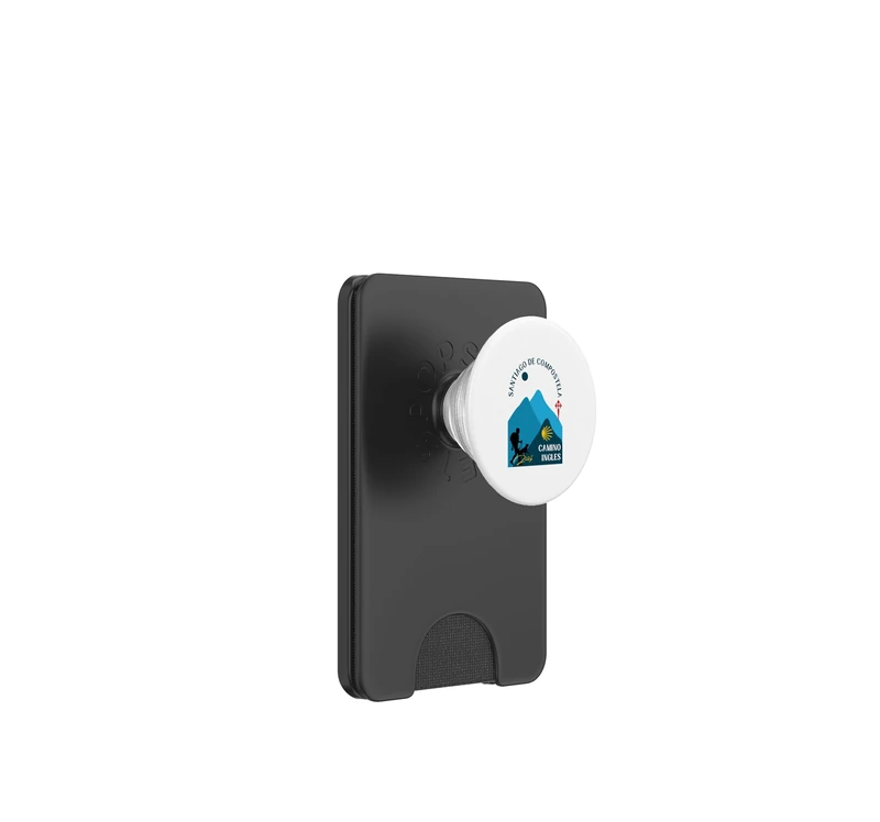 Camino Ingles Man and Dog Santiago de Compostela 2026 PopSockets PopWallet for MagSafe - Image 1