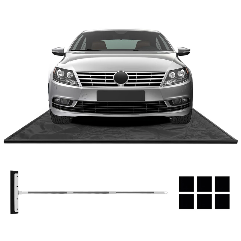 FANTASK Garage Floor Mat, Garage Floor Mat, Non-Slip & Waterproof & Reusable, Car Oil Catcher Mat with Double-Sided Tape, Garage Mat for Workshop, Garage (550 x 240 cm) - Image 1