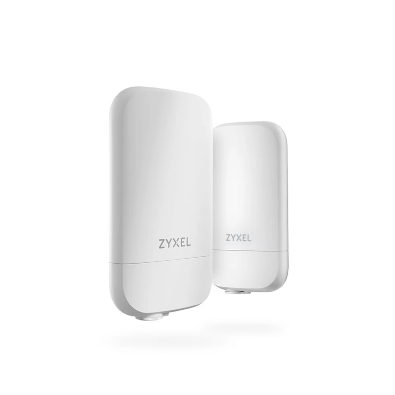 Zyxel Wireless Bridge Point to Point WiFi 6 AX2400 2-Stream | Outdoor IP55 | Long-Range 5GHz | Pre-Configured Auto-pairing 160MHz Support | Wall/Pole Mount | PoE Injector Included | NWA55AXPTP