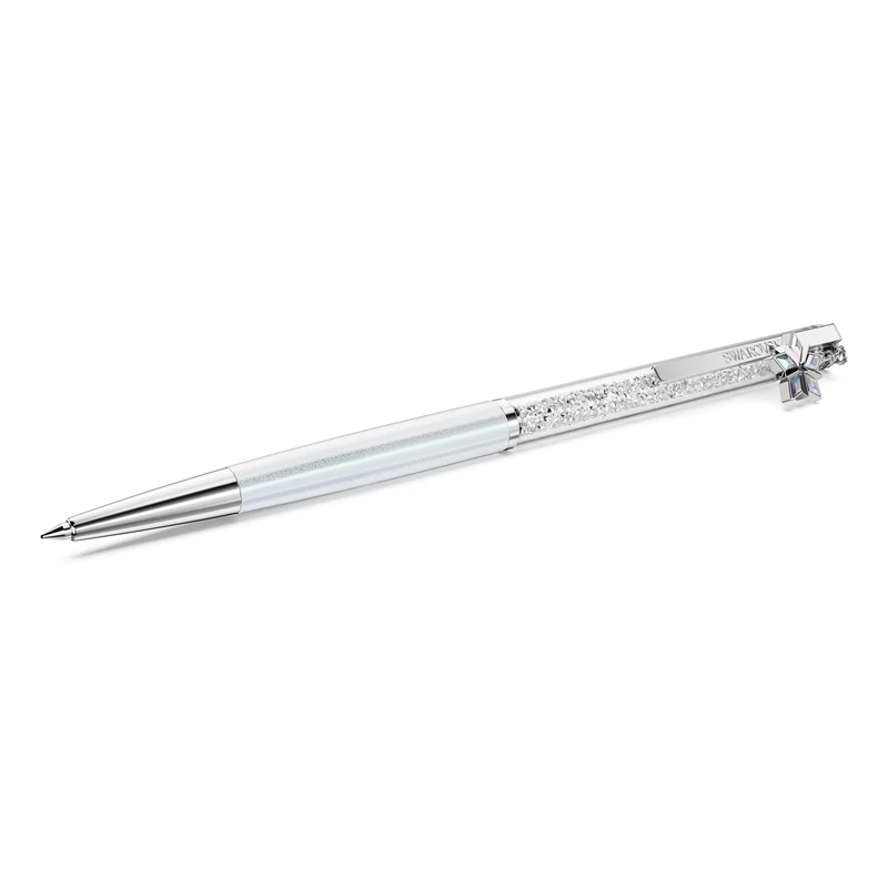 Swarovski Crystalline ballpoint pen, White lacquered, Chrome plated
