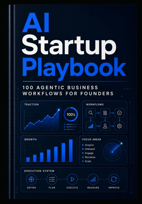 AI Startup Playbook: 100 Agentic Business Workflows for Founders (Founder & Startup Series)