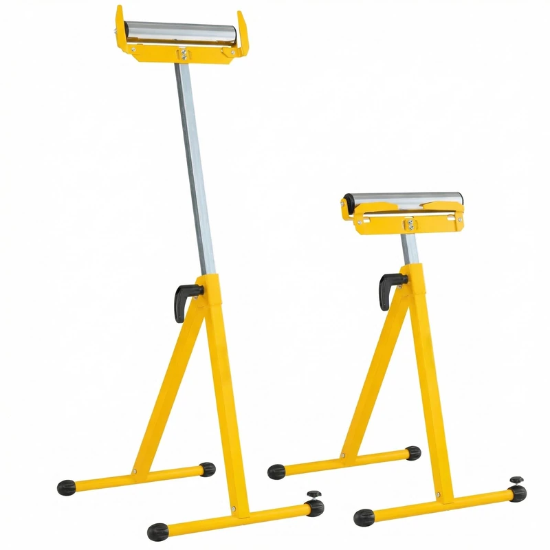 HOMFME 2-Pack Folding Roller Stands, 72-114cm Adjustable Mitre Saw Stand