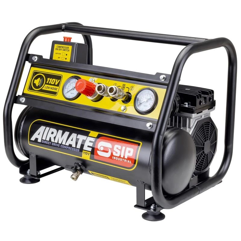 SIP AIRMATE 110V Oil-Free Air Compressor 6L 1.5hp Brushless Low Noise