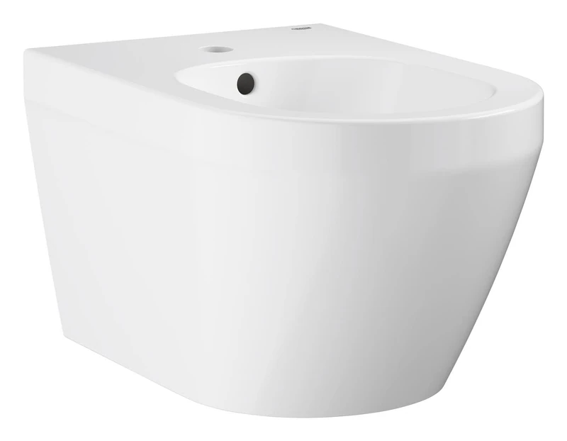 GROHE Euro Ceramic Wall-Hung Bidet, Alpine White, 102487SH00