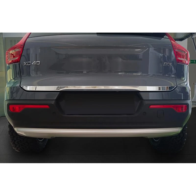 Avisa Chrome Stainless Steel Tailgate Trim compatible with Volvo XC40 (536) 2017-