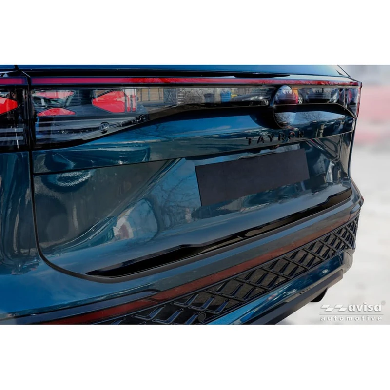 Avisa Black Chrome Stainless Steel Tailgate Trim compatible with Volkswagen Tayron (R41) 2024-