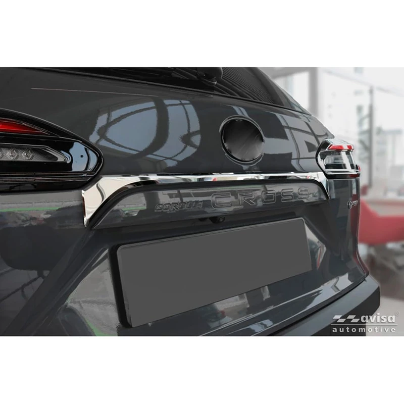 Avisa Chrome Stainless Steel Tailgate Trim compatible with Toyota Corolla Cross 2020-2025 & Facelift 2025-
