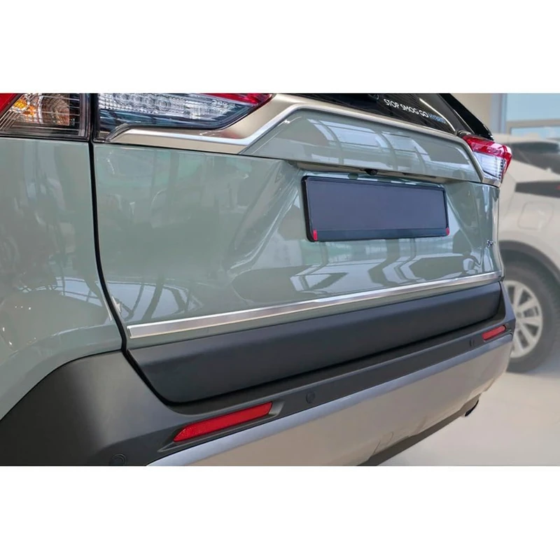 Avisa Brushed Stainless Steel Tailgate Trim compatible with Toyota RAV4 V (A5) 2018-