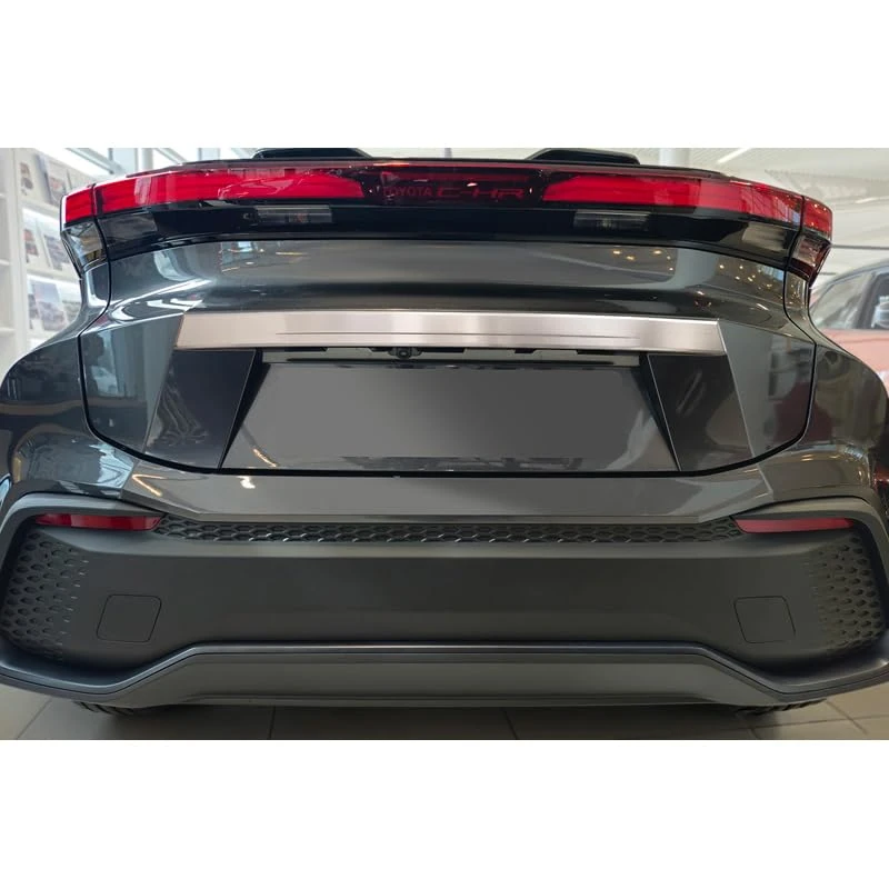 Avisa Brushed Stainless Steel Tailgate Trim compatible with Toyota C-HR II (X20) 2023- - Image 1
