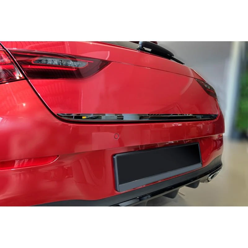 Avisa Black Chrome Stainless Steel Tailgate Trim compatible with Mercedes CLA Shooting Brake (X118) 2019- - Image 1