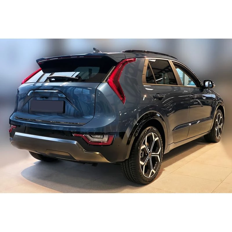 Avisa Black Chrome Stainless Steel Tailgate Trim compatible with Kia Niro II 2022-