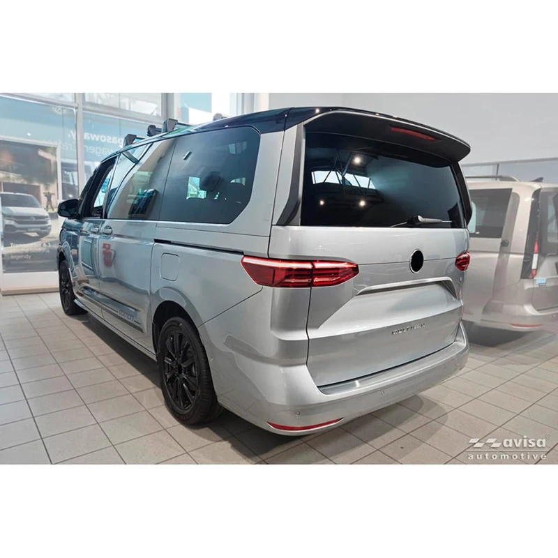 Avisa Brushed Stainless Steel Tailgate Trim compatible with Volkswagen Mulivan T7 2021- - Image 1