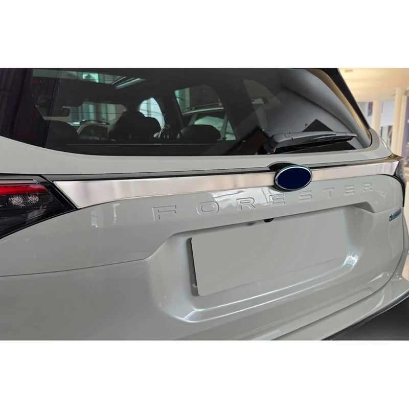 Avisa Brushed Stainless Steel Tailgate Trim compatible with Subaru Forester VI (SL) 2024-