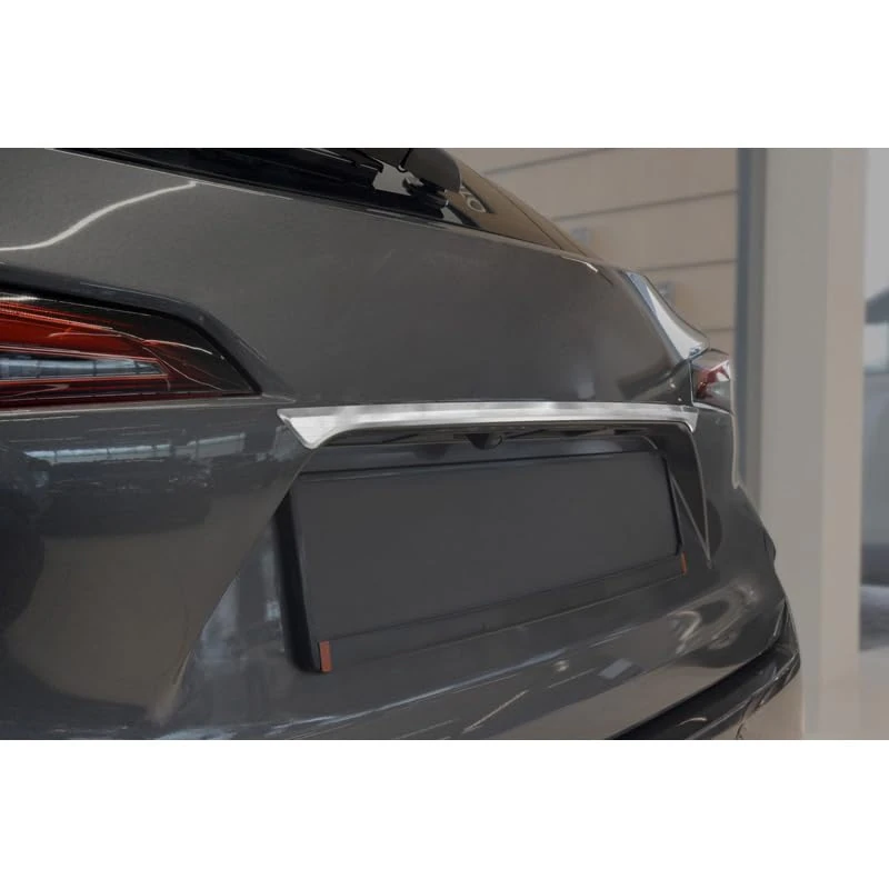 Avisa Brushed Stainless Steel Tailgate Trim compatible with Toyota Corolla Touring Sports (E21) 2019-